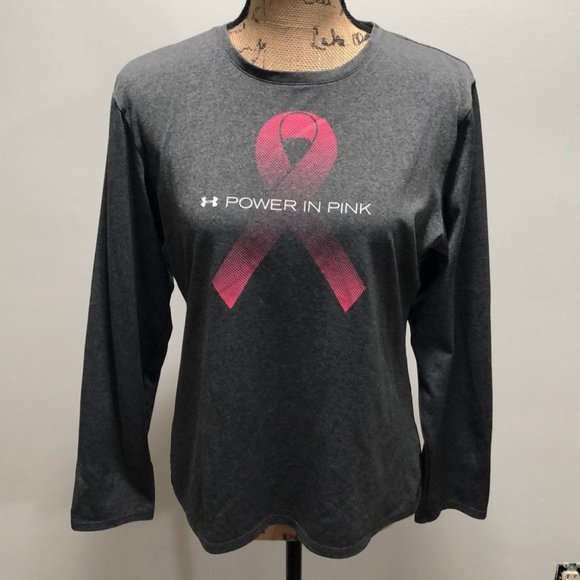 {Under Armour} "Power In Pink" Breast Cancer Long Sleeve Tee - Picture 2 of 9